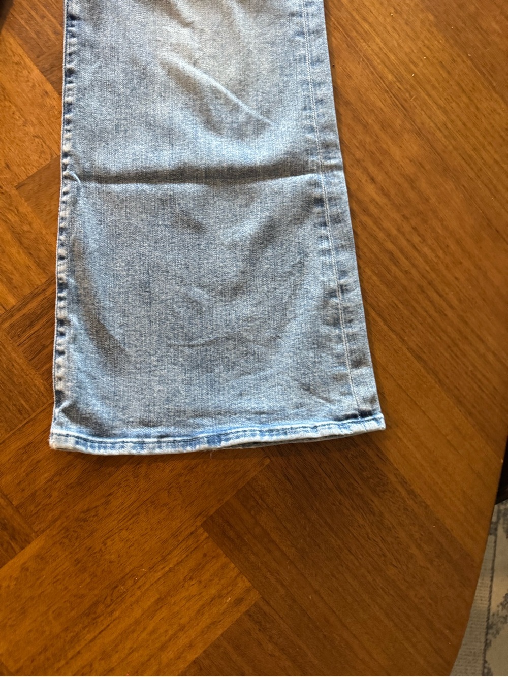 Mother Tomcat Roller Ankle Wide Leg Jeans Sz 25 Bonfire Lighting Blue Button Fly - Picture 2 of 8